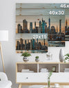 New York City Skyline - Photography Print on Natural Pine Wood