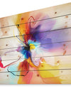 Creative Flower in Multiple Colors - Floral Print on Natural Pine Wood