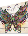 Variegated Butterfly - Abstract Print on Natural Pine Wood
