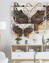 Variegated Butterfly - Abstract Print on Natural Pine Wood