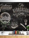 Set Barbershop - Abstract Print on Natural Pine Wood