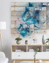 Blue Nebula Star - Abstract Print on Natural Pine Wood
