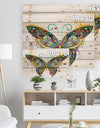 Openwork Butterfly - Bohemian Print on Natural Pine Wood