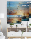 Seascape Pier - Seascape Print on Natural Pine Wood