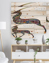 Colorful Antelope - Animal Print on Natural Pine Wood