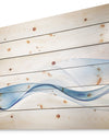 3D Wave of Water Splash - Abstract Print on Natural Pine Wood