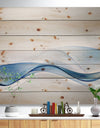3D Wave of Water Splash - Abstract Print on Natural Pine Wood