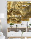 Golden Cloth Texture - Abstract Print on Natural Pine Wood
