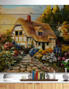 Fairy House Oil Painting - Landscape Print on Natural Pine Wood