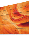 Orange Upper Antelope Canyon - Landscape Photography Print on Natural Pine Wood