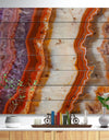 Colorful Stone Stripes - Abstract Print on Natural Pine Wood