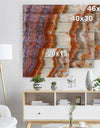 Colorful Stone Stripes - Abstract Print on Natural Pine Wood