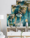 Planet Earth and Blue Eye - Abstract Print on Natural Pine Wood