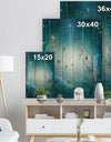 Blue Winter Fantasy Forest - Landscape Photo Print on Natural Pine Wood