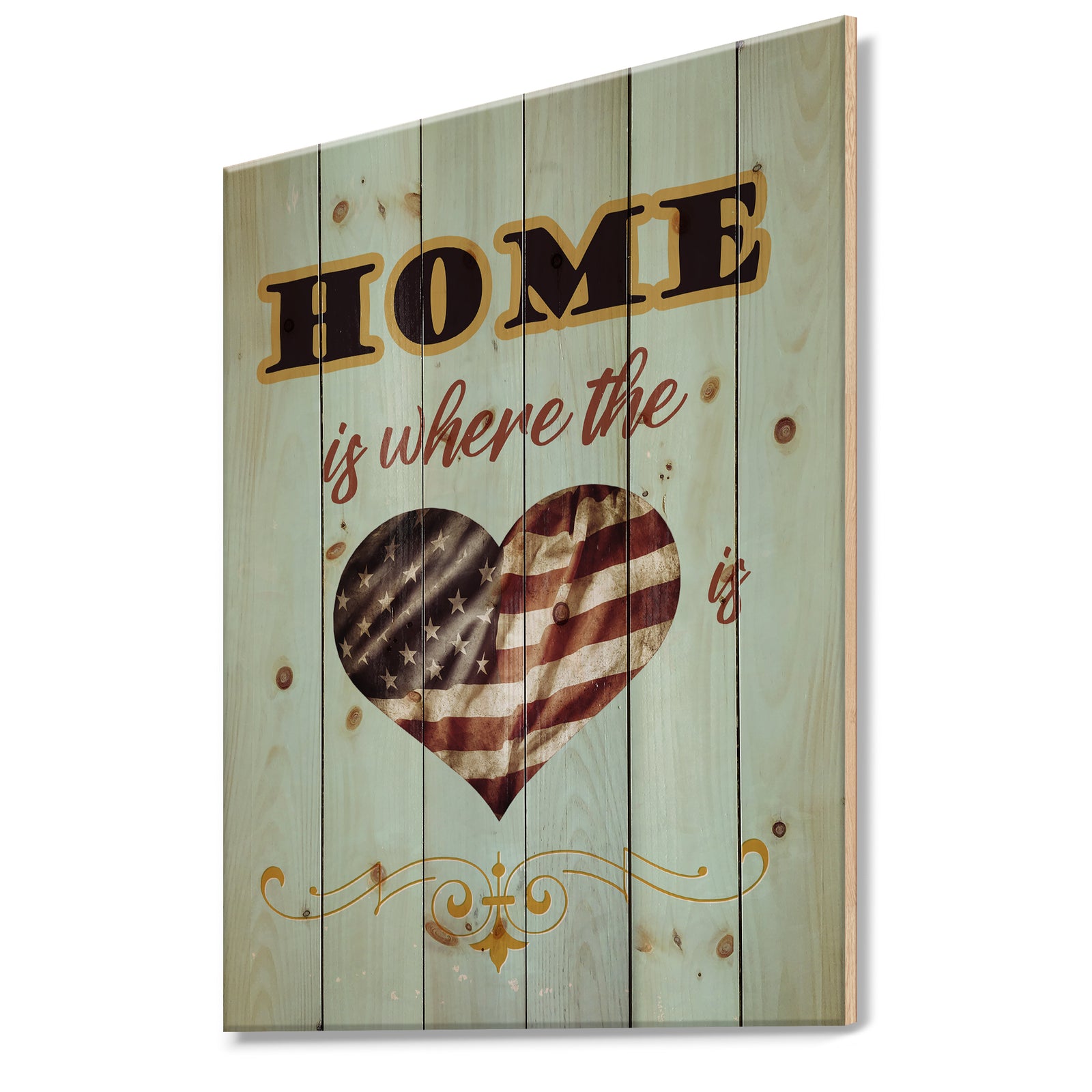 Home is where the love is - Textual Entrance Art on Wood Wall Art