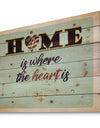 Home is where the heart is - Textual Entrance Art on Wood Wall Art