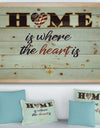 Home is where the heart is - Textual Entrance Art on Wood Wall Art