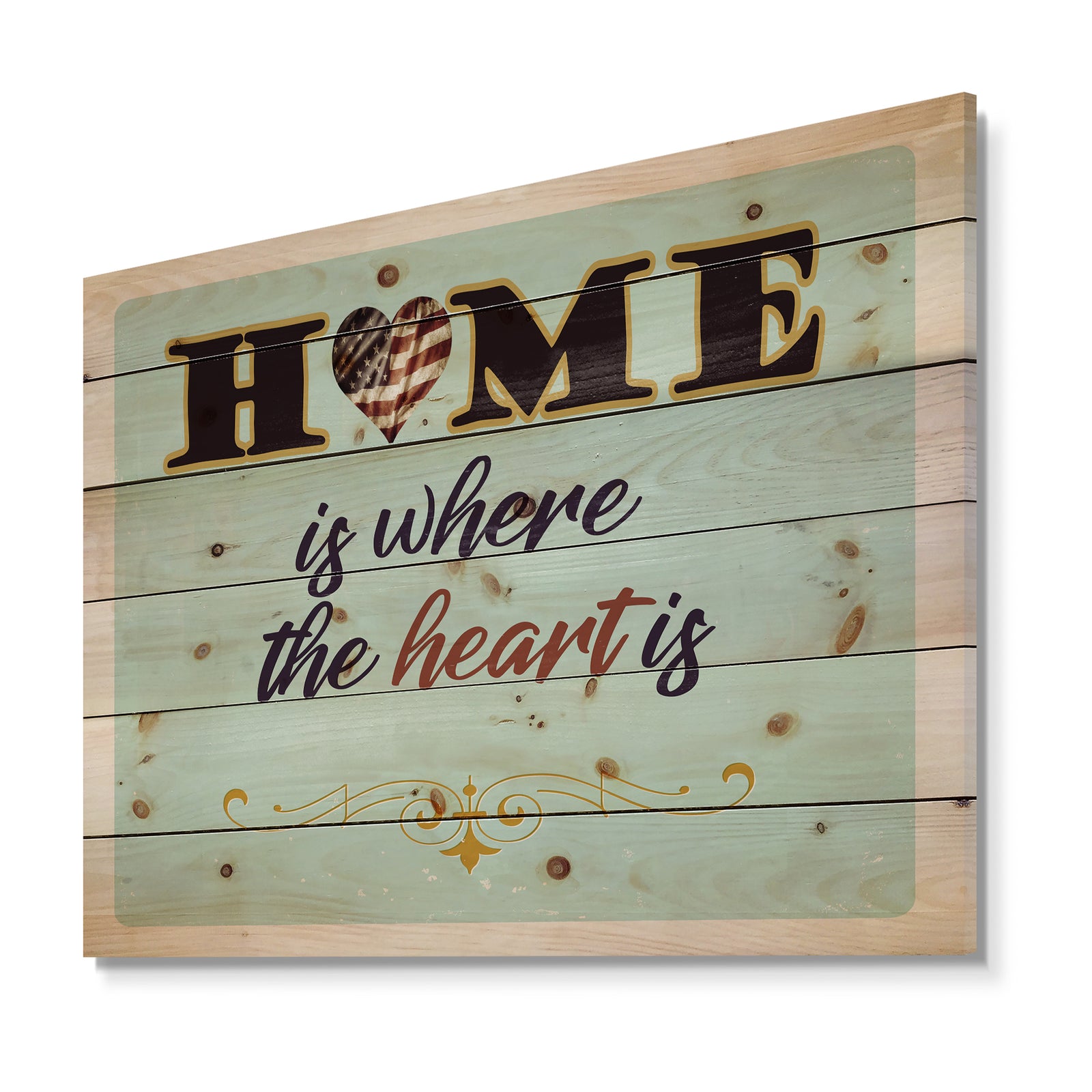 Home is where the heart is - Textual Entrance Art on Wood Wall Art