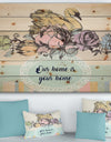 Our home is your home Floral - Textual Entrance Art on Wood Wall Art