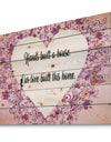Hands built a house. Purple Heart - Textual Entrance Art on Wood Wall Art