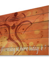 Namastay at home today, k ? - Textual Entrance Art on Wood Wall Art