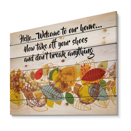 Home Sweet Home Floral Wreath - Textual Entrance Art on Wood Wall Art