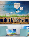 our door is always open. Clouds heart - Textual Entrance Art on Wood Wall Art