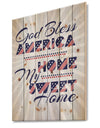 Good Bless America. My Home Sweet Home - Textual Entrance Art on Wood Wall Art