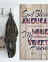 Good Bless America. My Home Sweet Home - Textual Entrance Art on Wood Wall Art