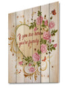 Home where Love never ends. Pink Roses - Textual Entrance Art on Wood Wall Art