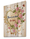 Our door is always open. Floral heart - Textual Entrance Art on Wood Wall Art