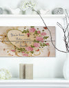 You're home. Relax. Floral heart - Textual Entrance Art on Wood Wall Art