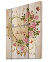 Our door is always open. Floral butterfly heart - Textual Entrance Art on Wood Wall Art