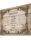 House Rules. Vintage Frame - Textual Entrance Art on Wood Wall Art