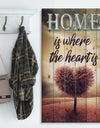 Home is where the heart is. Pink Heart Tree - Textual Entrance Art on Wood Wall Art