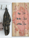 May love be the heart of this Home. Pink heart - Textual Entrance Art on Wood Wall Art