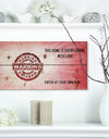 Warning. This house is Overflowing with love. Pink Heart - Textual Entrance Art on Wood Wall Art