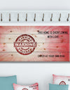 This house is Overflowing with Love. Warning Heart - Textual Entrance Art on Wood Wall Art