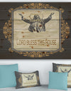 Lord Bless this house. Vintage Jesus - Textual Entrance Art on Wood Wall Art