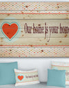 Our home is your home. Vintage Heart - Textual Entrance Art on Wood Wall Art