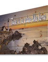 It so good to be home. Watchtower sunset - Textual Entrance Art on Wood Wall Art