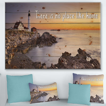 It so good to be home. Watchtower sunset - Textual Entrance Art on Wood Wall Art