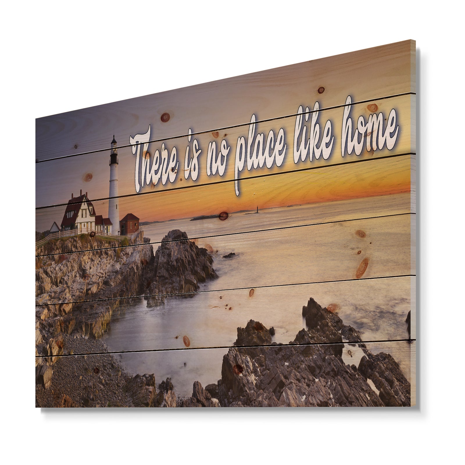 It so good to be home. Watchtower sunset - Textual Entrance Art on Wood Wall Art