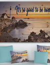 It so good to be home. Seashore sunset - Textual Entrance Art on Wood Wall Art