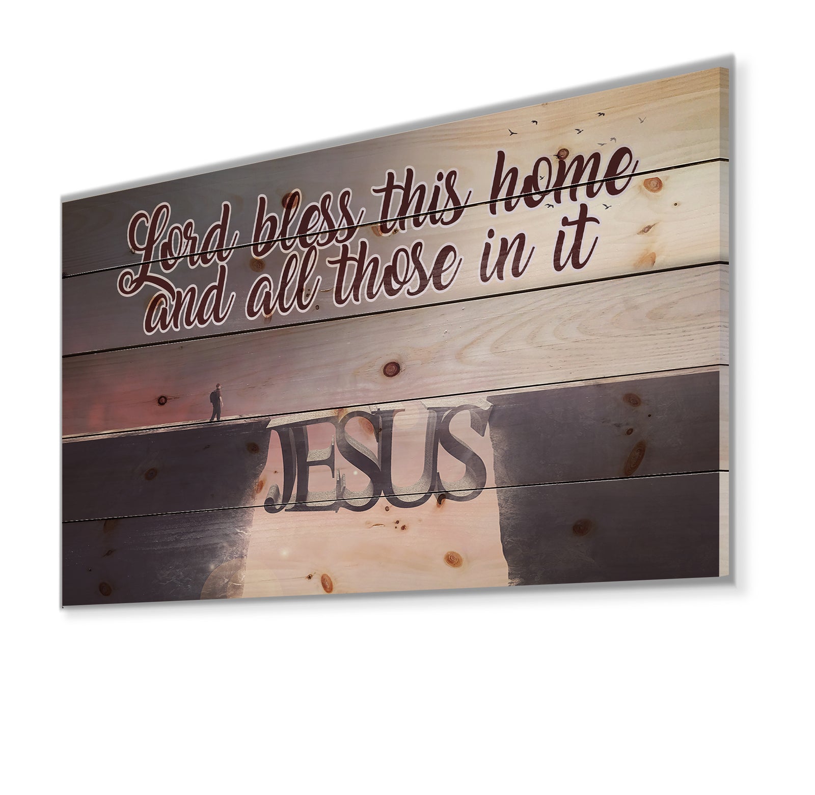 Lord Bless this house and all those in it. Jesus - Textual Entrance Art on Wood Wall Art