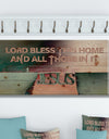 Lord Bless this house and all those in it. Vintage Jesus - Textual Entrance Art on Wood Wall Art