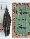Welcome to our home. Vintage vignette - Textual Entrance Art on Wood Wall Art